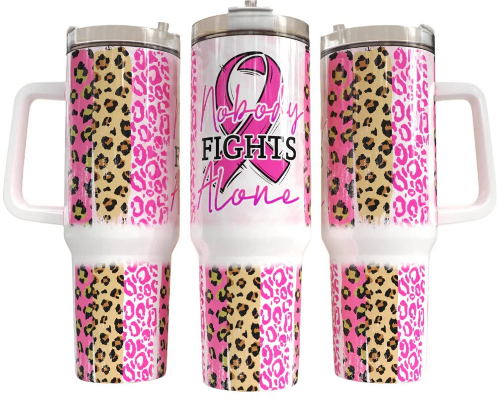 JAC Insulated Stainless Steel Tumbler (Breast Cancer Awareness) - 40 oz. - Image 3