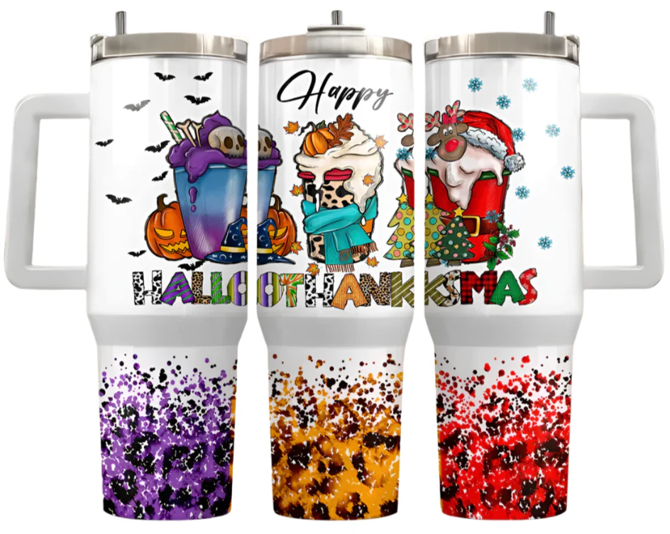 JAC Insulated Stainless Steel Tumbler (Fall/Halloween) - 40 oz. - Image 3