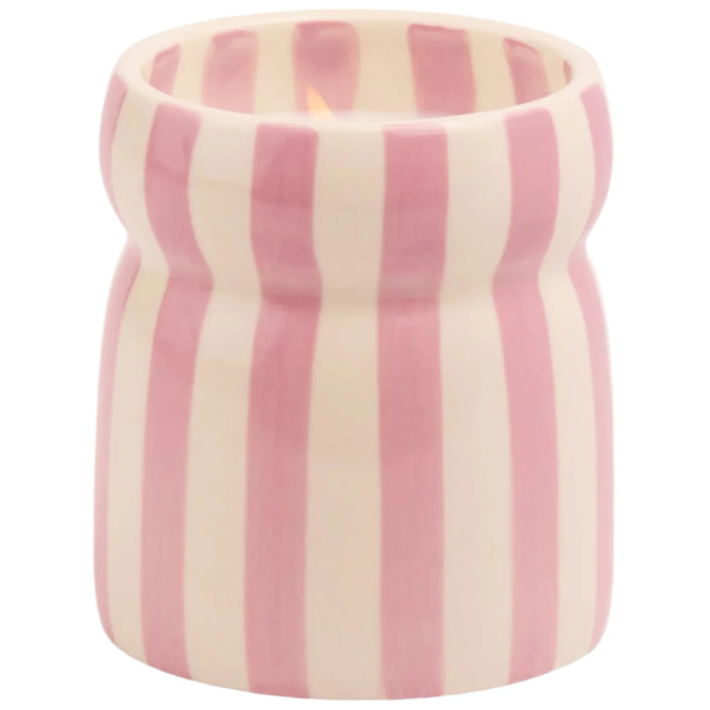 Paddywax Striped Cabana Candle w/ Ceramic Holder - 6.5 oz. - Image 3