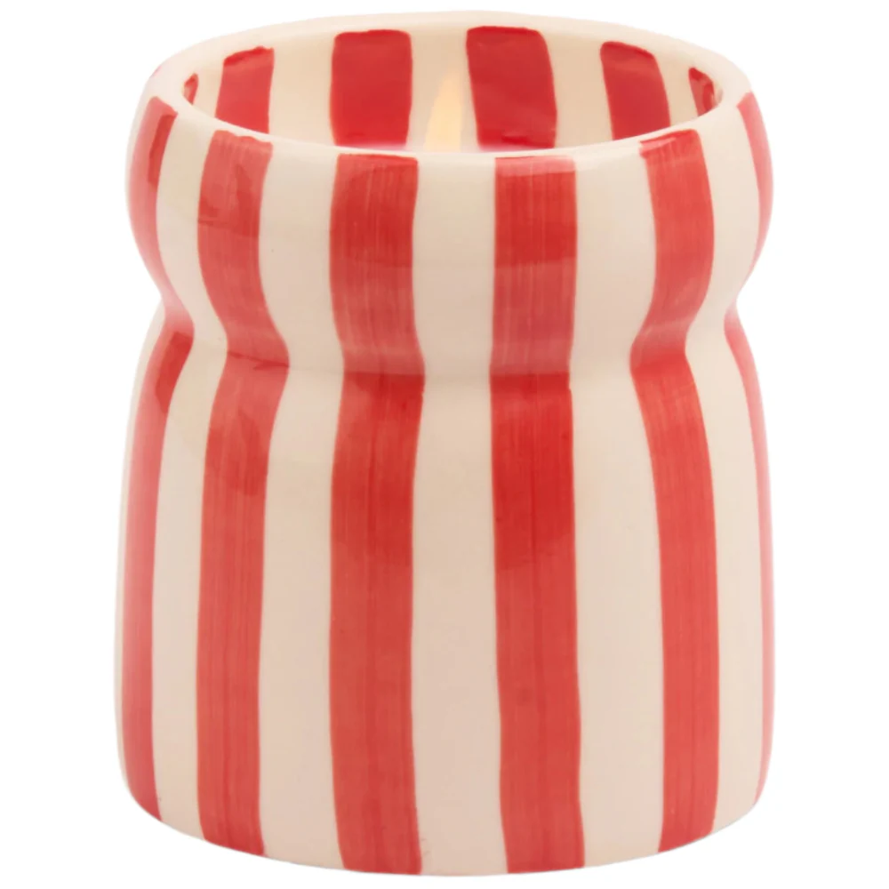 Paddywax Striped Cabana Candle w/ Ceramic Holder - 6.5 oz. - Image 4