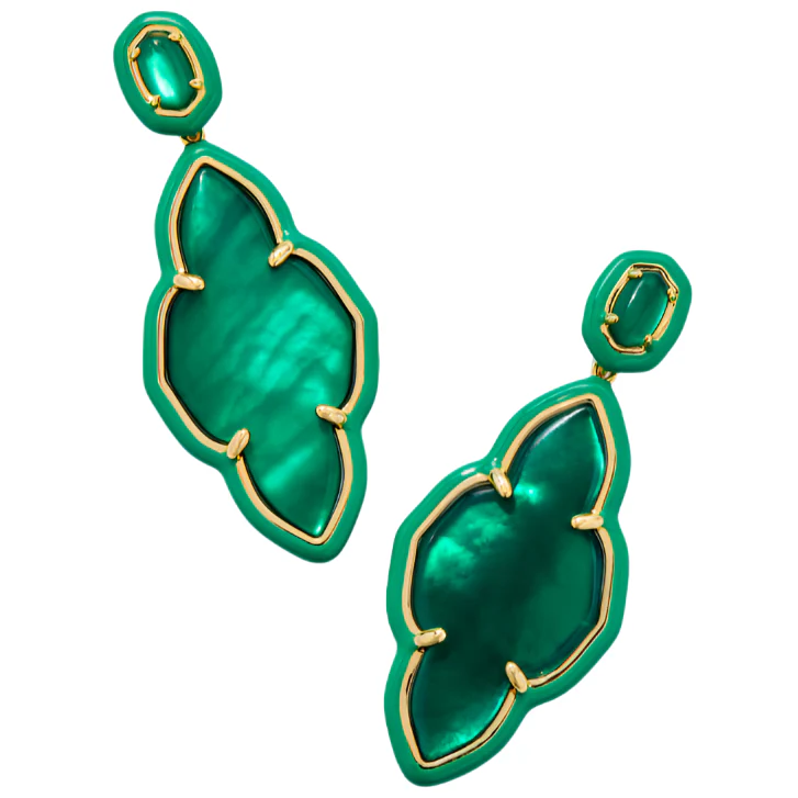 Kendra Scott Abbie Gold Enameled Earrings - Image 2
