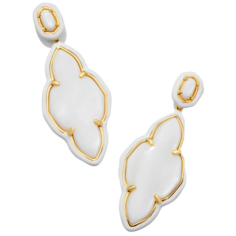 Kendra Scott Abbie Gold Enameled Earrings - Image 3