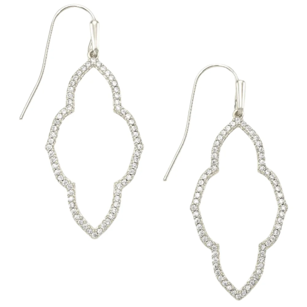 Kendra Scott Abbie Open Frame Rhinestone Earrings (Small) - Image 2