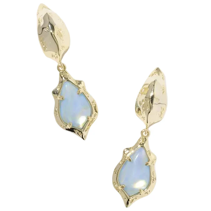 Kendra Scott Adriana Gold Scalloped Frame Earrings - Image 2