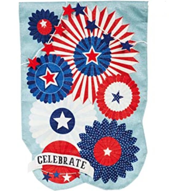 Evergreen Patriotic Themed House Flags - 28" x 44" - Image 4