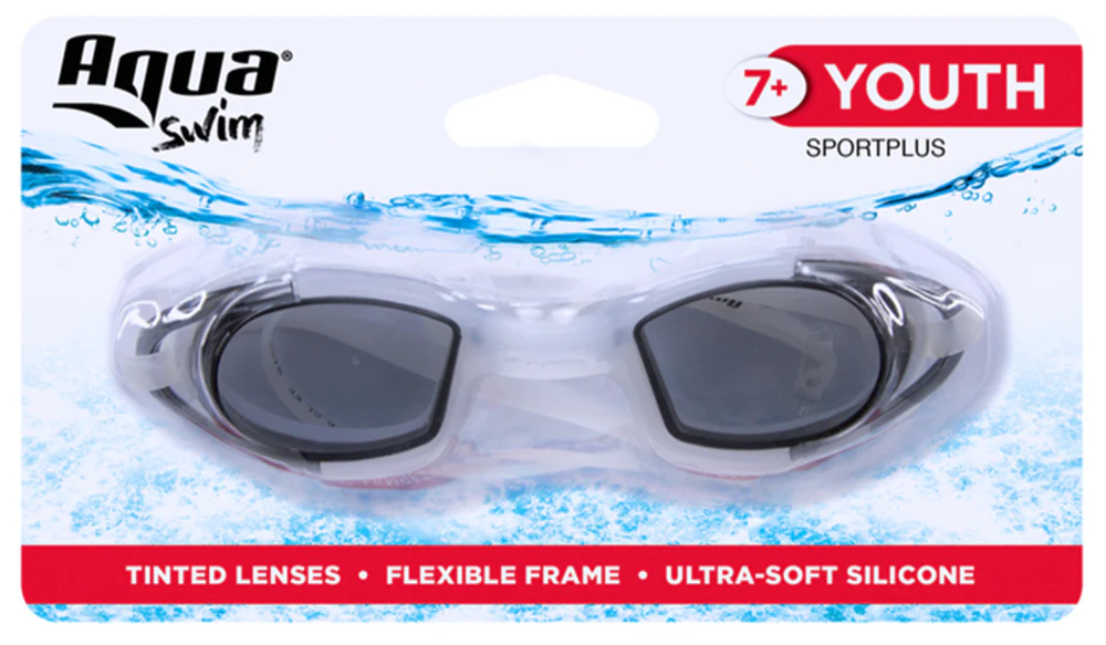 Aqua Swim Youth-Sized Silicone Swimming Goggles - Image 2