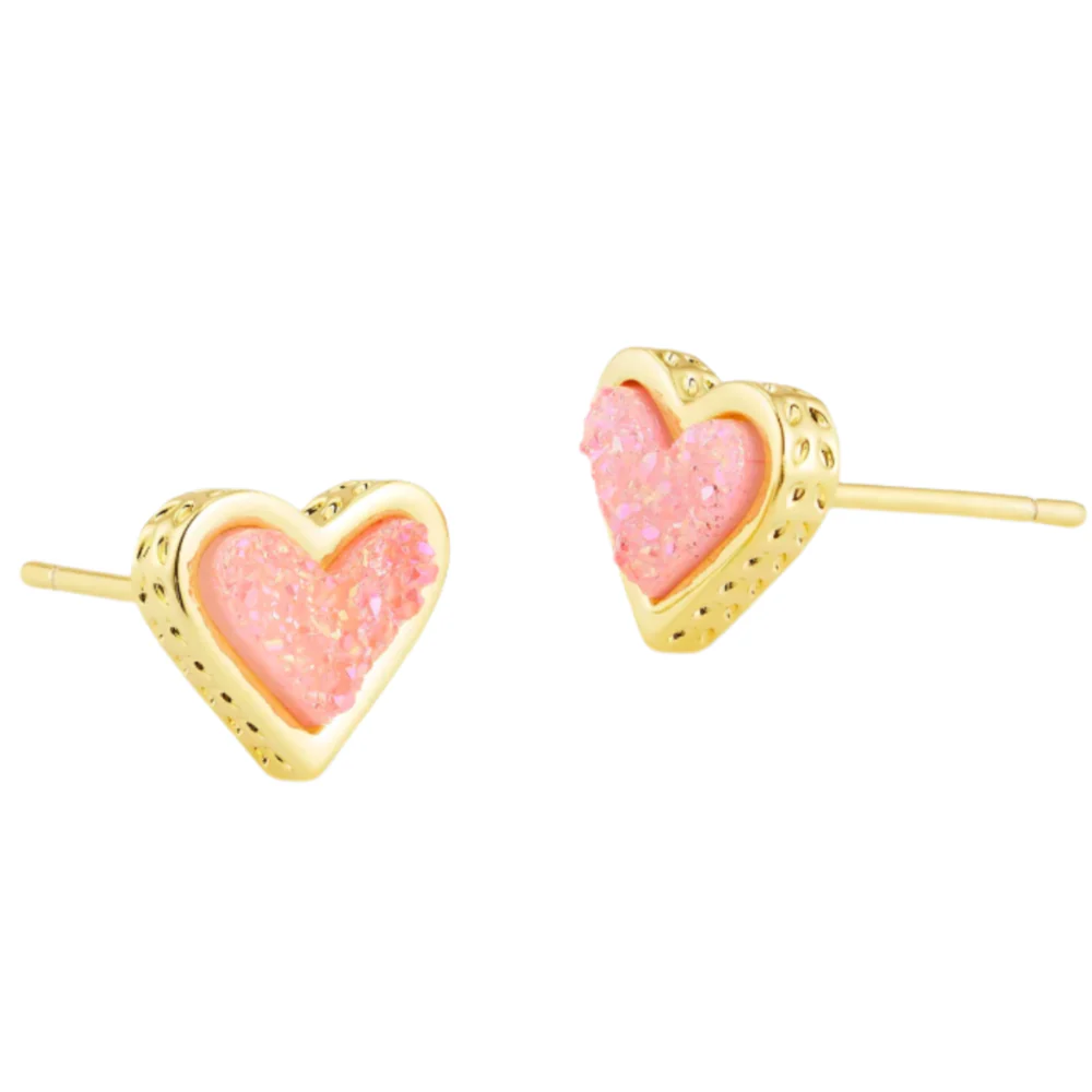 Kendra Scott Framed Ari Heart Gold Stud Earrings - Image 2