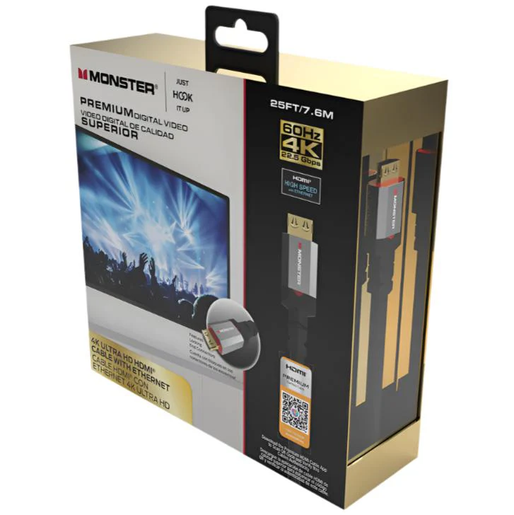 Monster 4K Ultra HD Gold-Plated HDMI Cable w/ Ethernet - Image 2