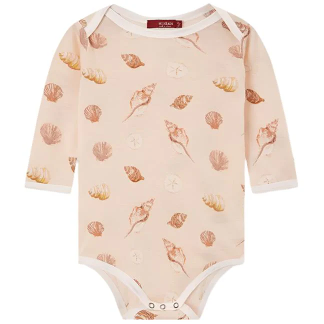 Milkbarn Bamboo Muslin Long Sleeve Baby Onesie