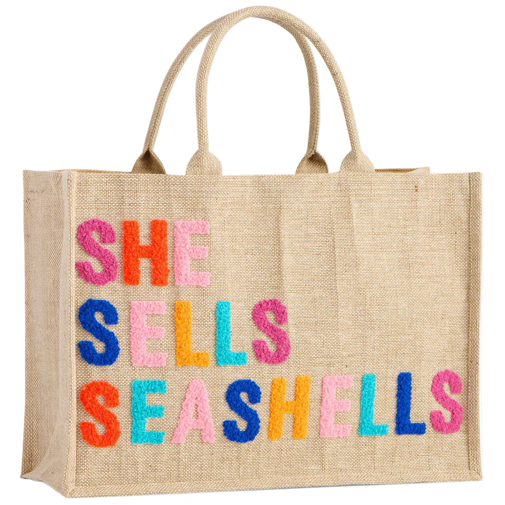 Shiraleah Jute Beach Tote - 7" x 13.5" x 19" - Image 4