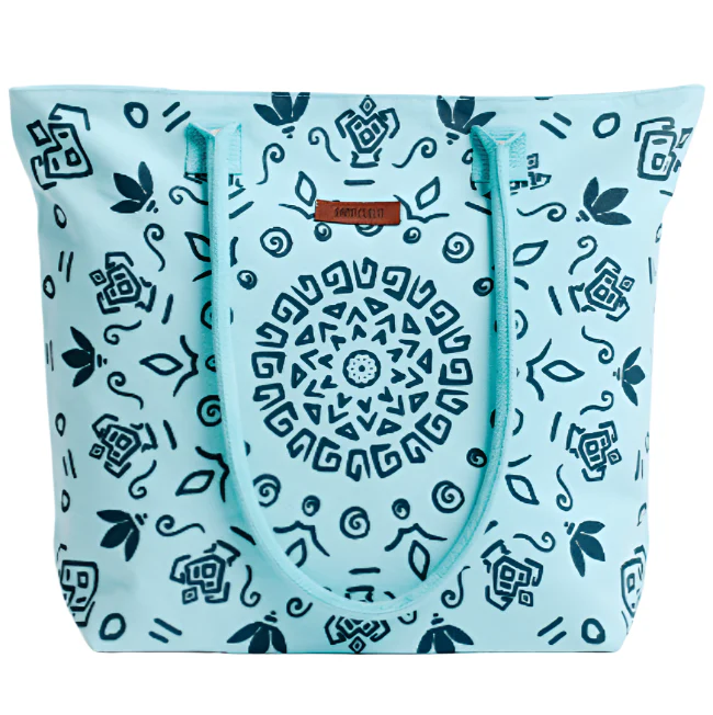 Sand Cloud Cotton Canvas Beach Tote - 16" x 20" - Image 3