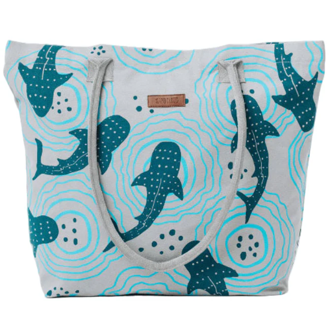 Sand Cloud Cotton Canvas Beach Tote - 16" x 20" - Image 5