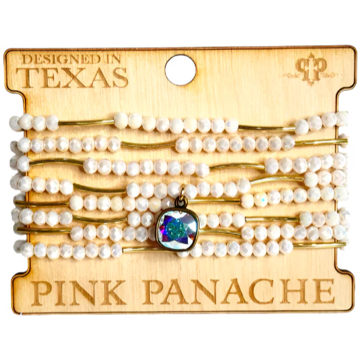 Pink Panache Beaded Bracelet Set - 8 pc. - Image 2