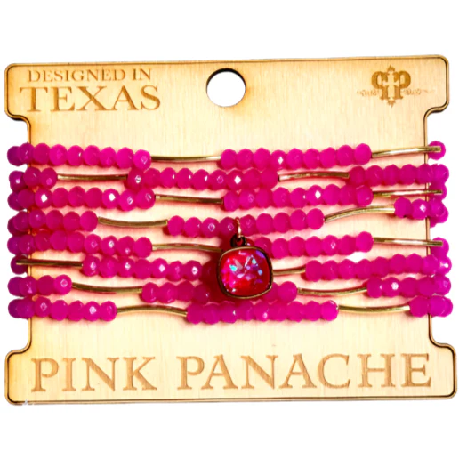 Pink Panache Beaded Bracelet Set - 8 pc. - Image 3