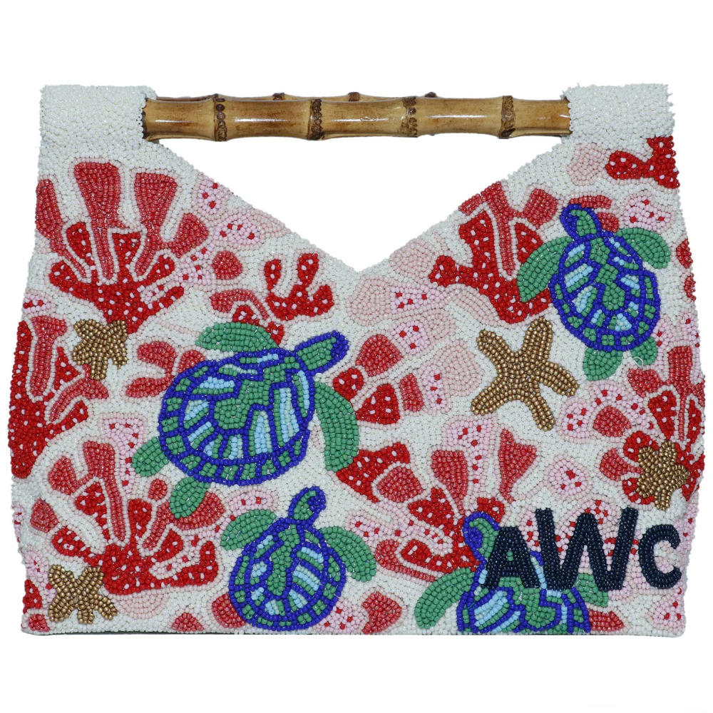 Tiana Designs Handmade Beaded Purses (Bamboo Handle) - 6.5" x 9" - Image 2