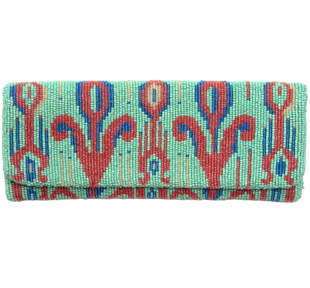 Tiana Designs Handmade Mini Beaded Clutch Bag - 6.5" x 4.25" - Image 6