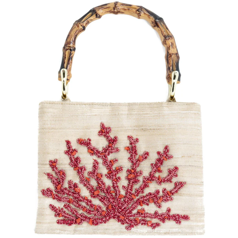 Tiana Designs Handmade Mini Beaded Purses (Bamboo Handle) - 6.5" x 9" - Image 4