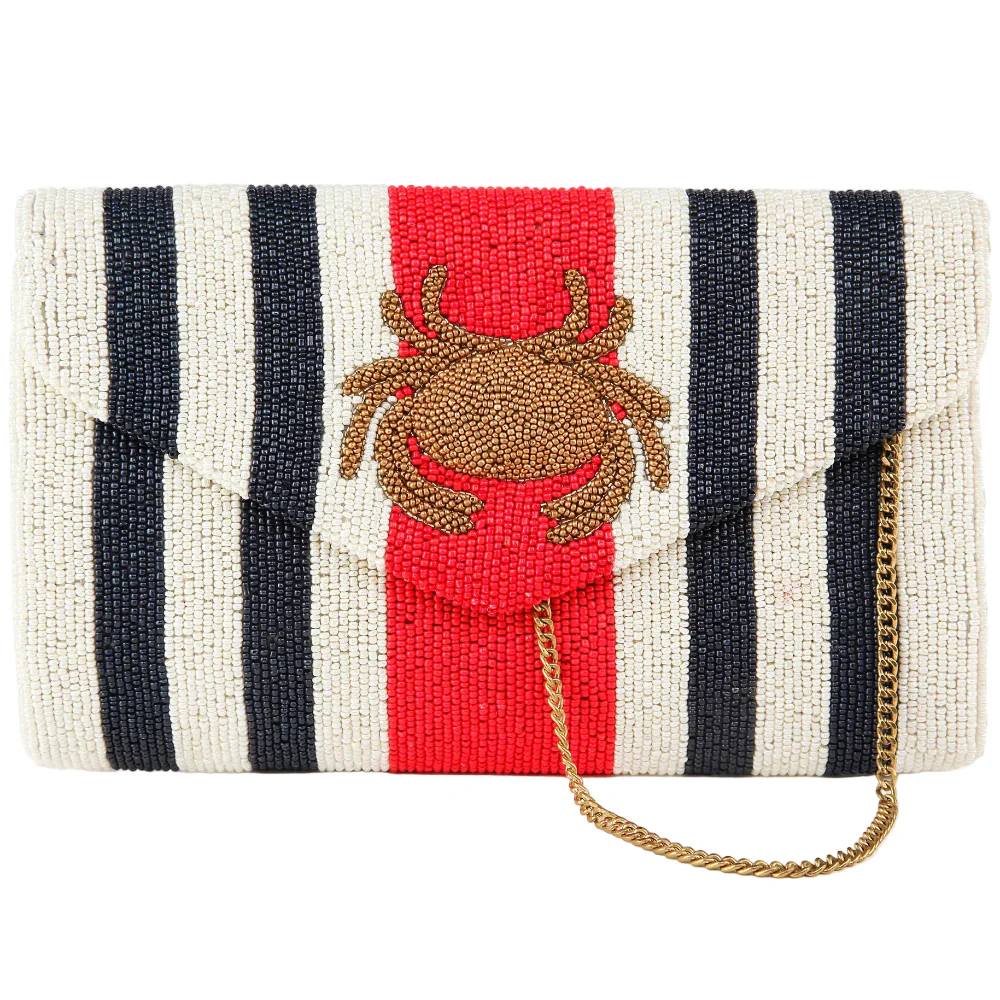 Tiana Designs Handmade Beaded Clutch Bag - 6.5" x 10.3" - Image 3