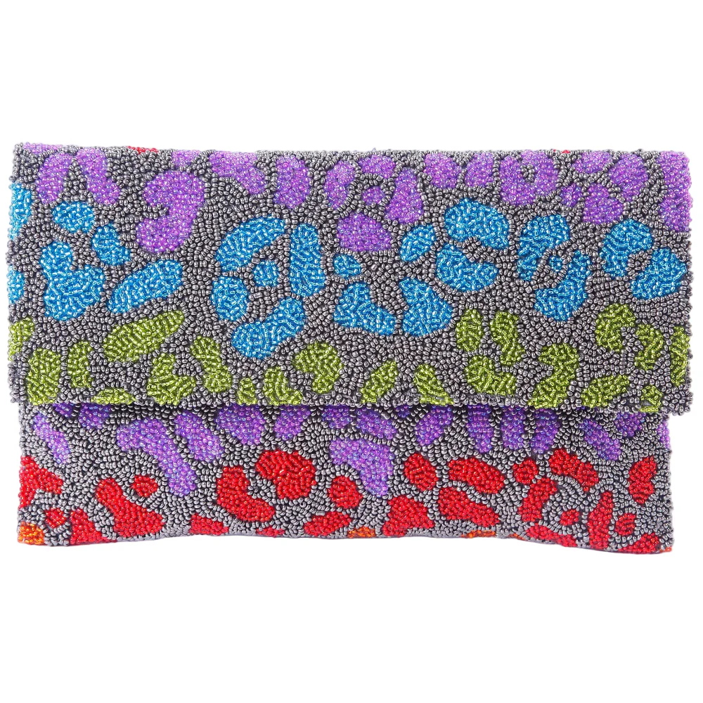 Tiana Designs Handmade Beaded Clutch Bag - 6.5" x 10.3" - Image 5