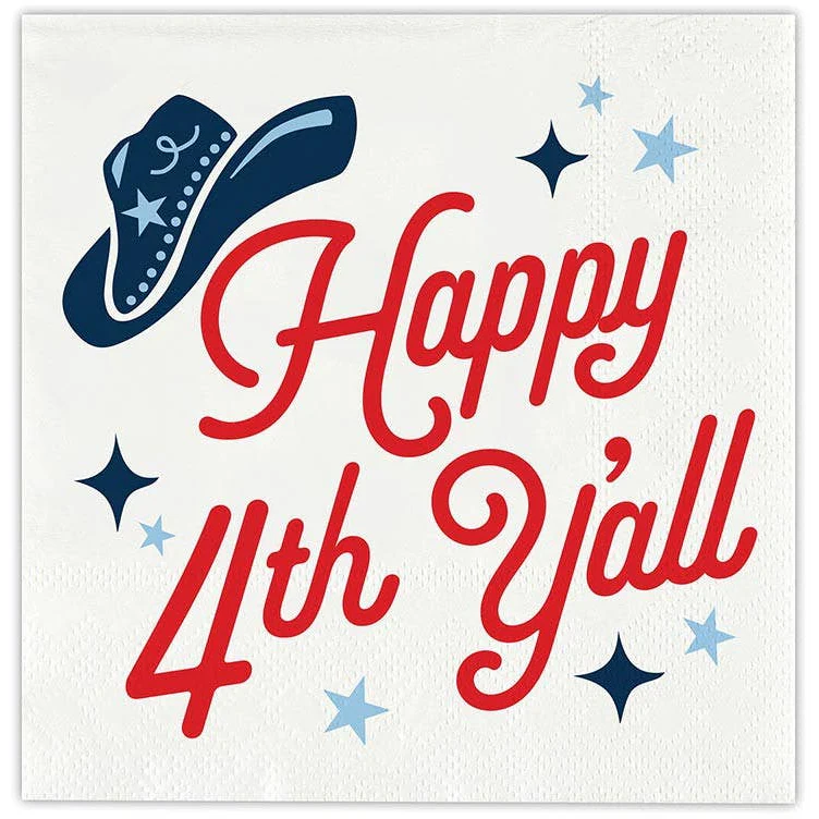 Slant Patriotic Paper Beverage Napkins - 20 pc. - Image 2