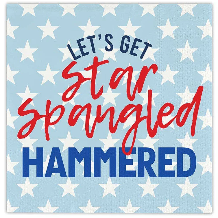 Slant Patriotic Paper Beverage Napkins - 20 pc. - Image 4