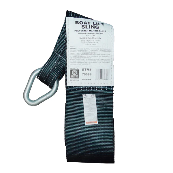 Black Weighted Boat Lift Sling - Image 2