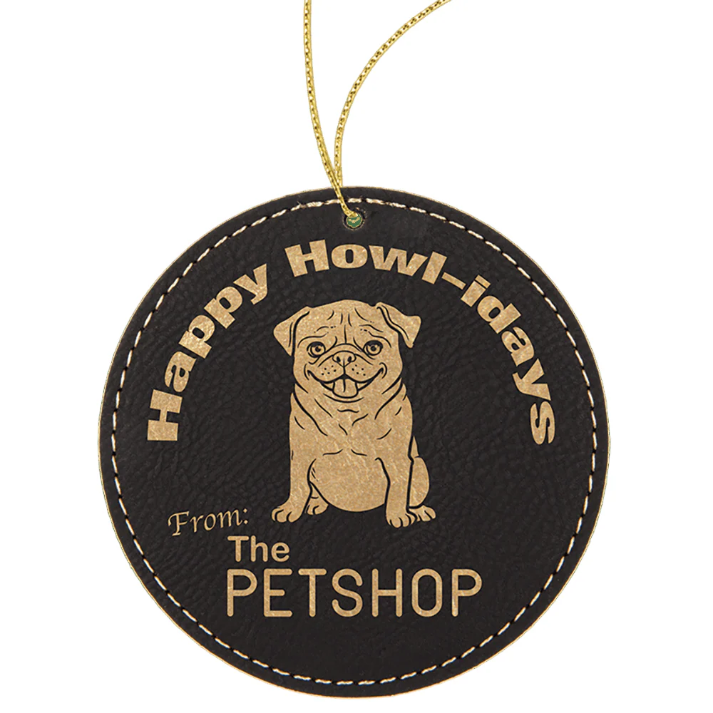 JDS Engravable Leatherette Christmas Ornaments (Blank) - 3" - Image 2