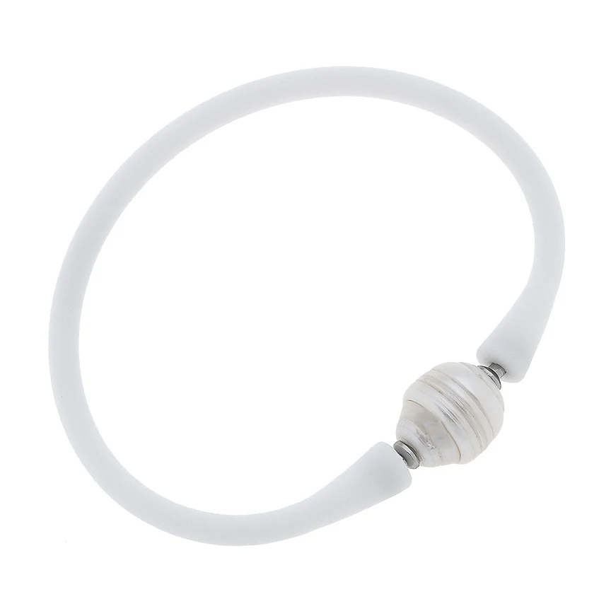 Bali Freshwater Pearl Silicone Bracelet - Image 11