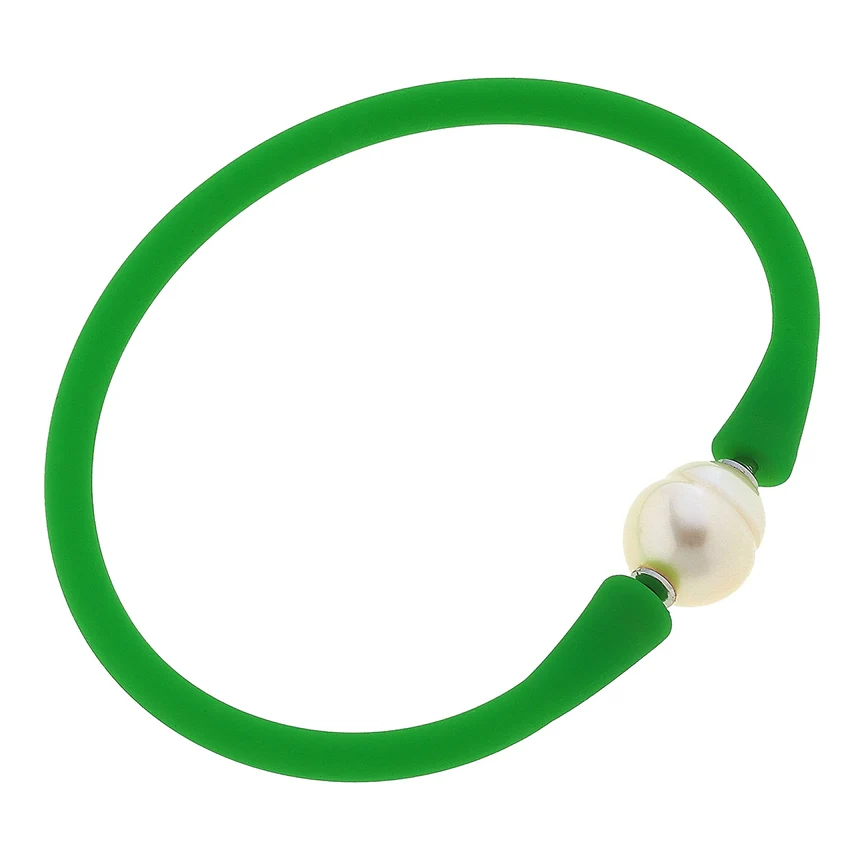 Bali Freshwater Pearl Silicone Bracelet - Image 3
