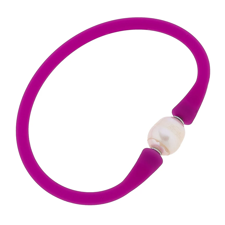 Bali Freshwater Pearl Silicone Bracelet - Image 7