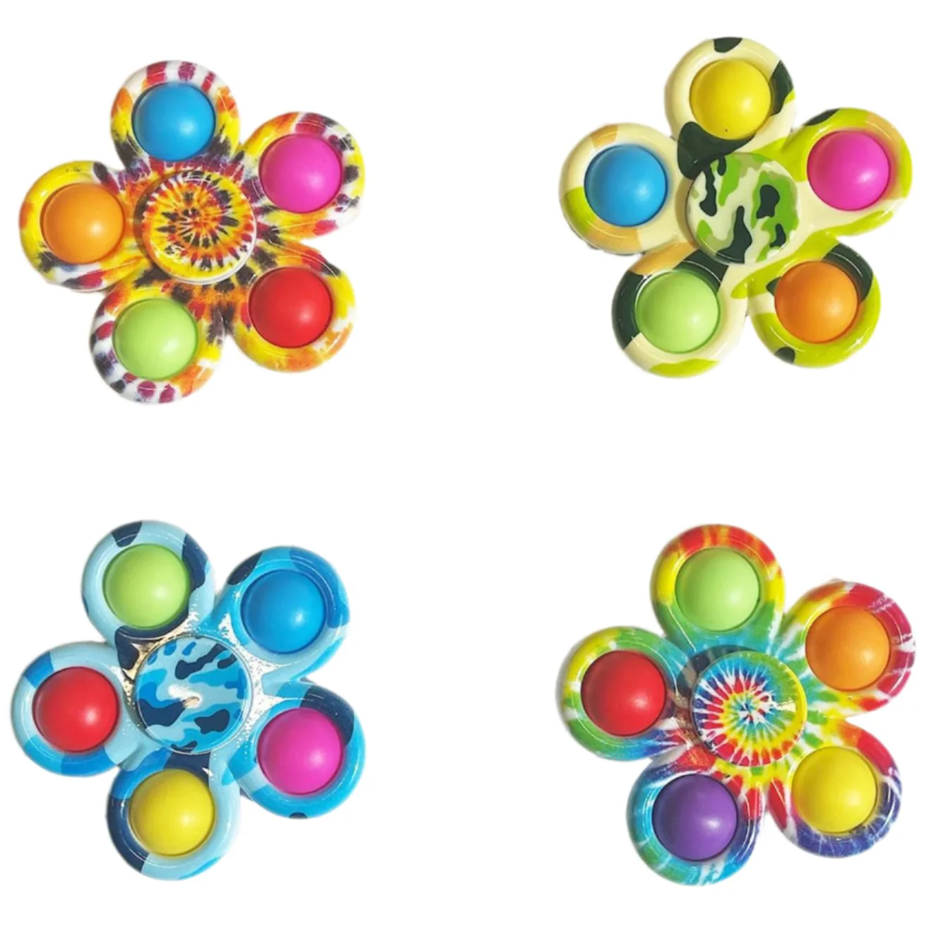 Bubble Popper + Fidget Spinner Stress Relief Toy