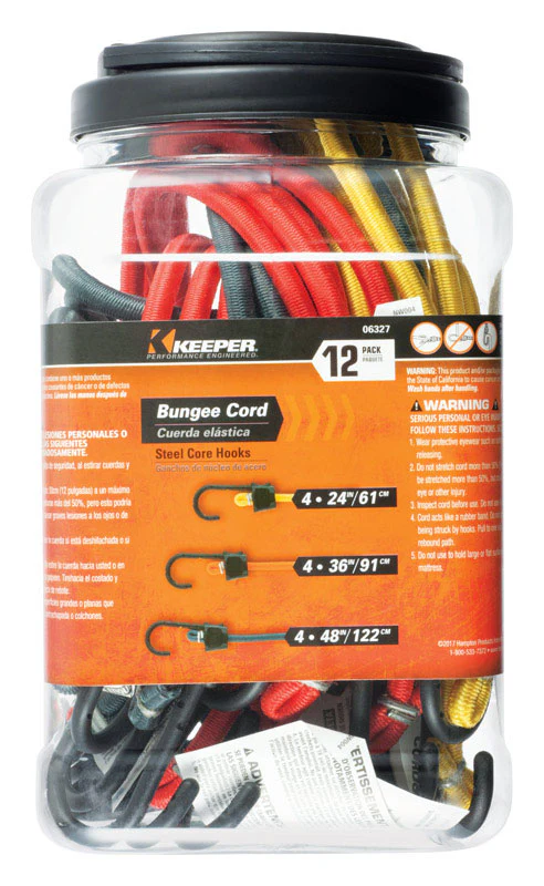Keeper Braided Ultra Bungee Cords - Steel Core Hook - Image 9