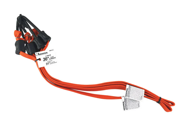 Keeper Braided Flat Bungee Cords - Steel Core Hook - Image 2