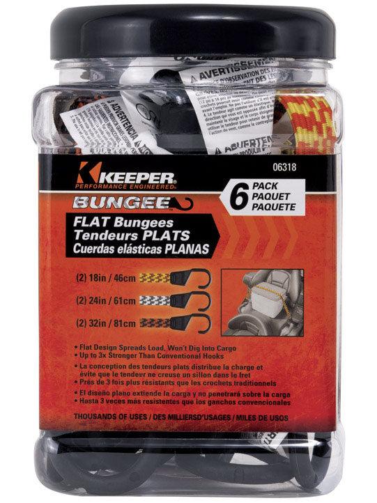 Keeper Braided Flat Bungee Cords - Steel Core Hook - Image 5