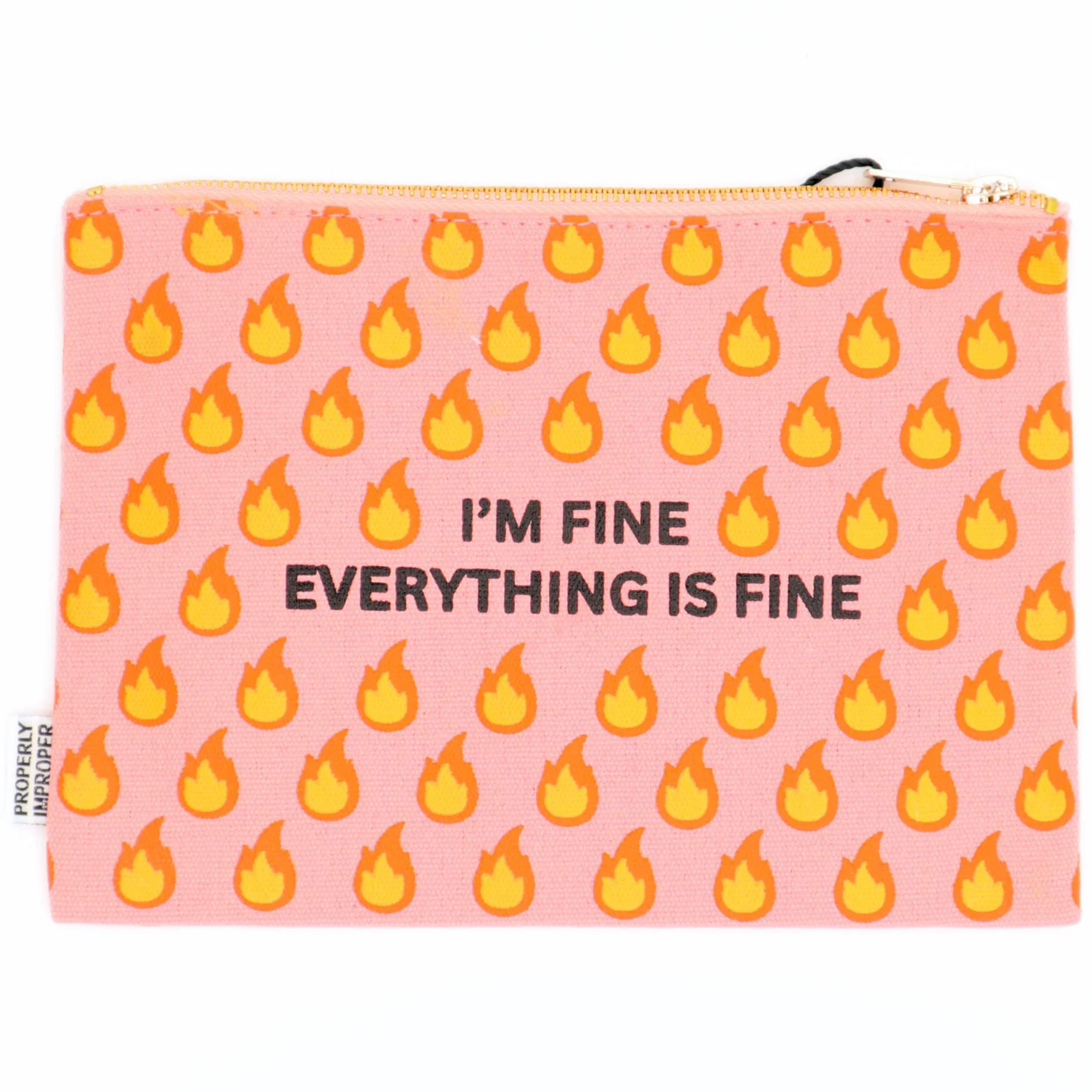 Properly Improper Snarky Canvas Coin Pouches - 7" x 9.5" - Image 2
