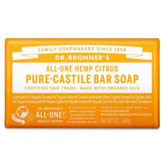 Dr. Bronner's Organic Fair Trade Pure-Castile Bar Soap - 5 oz.