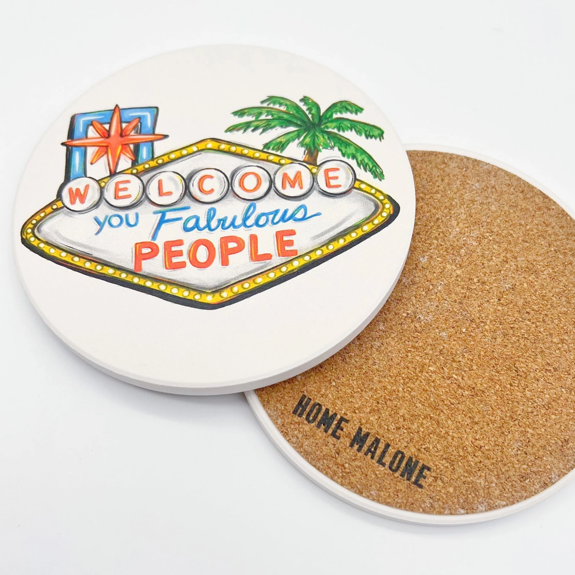 Home Malone New Orleans Style Stone Coasters - 4.25" x 4.25" - Image 9