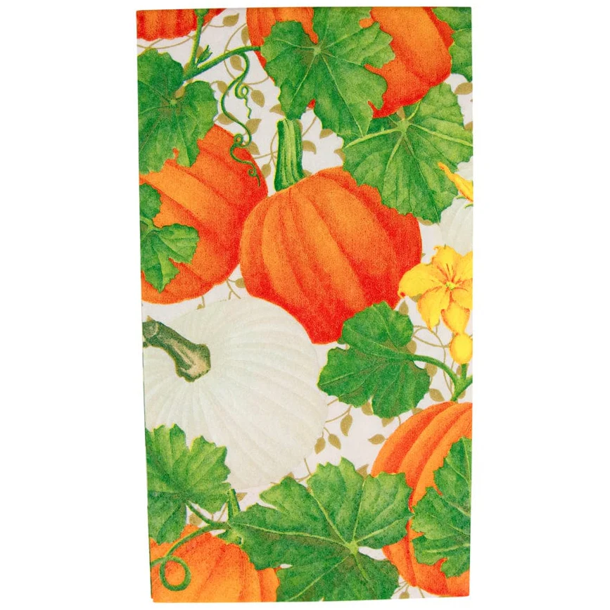 Caspari Pumpkin Chintz Paper Napkins - Image 2
