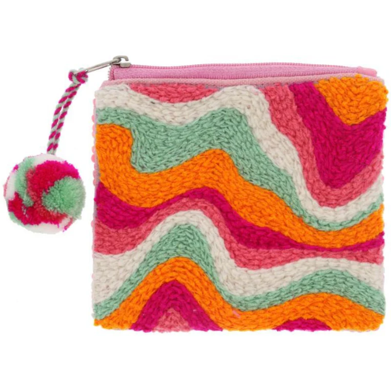 Jane Marie Cotton Zipper Coin Pouch - 4.5" x 5" - Image 2