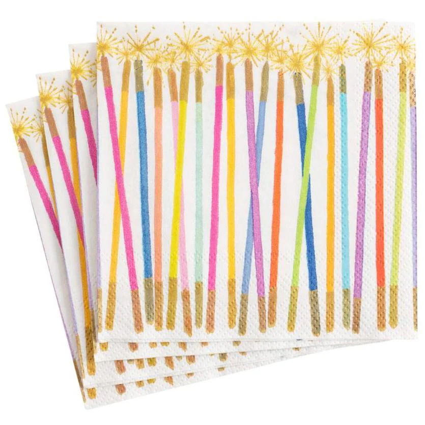 Caspari Party Candles Paper Napkins - Image 2