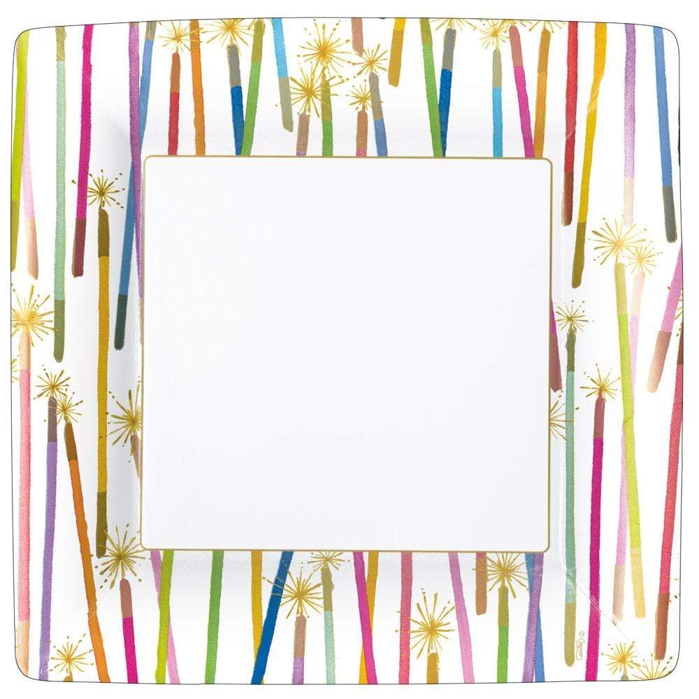 Caspari Square Paper Plates - 8 pc. - Image 7
