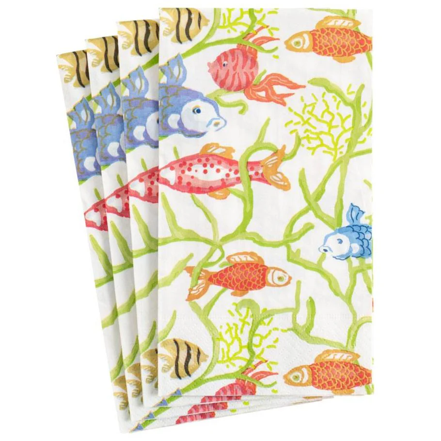 Caspari Tropical Fish Reef Paper Napkins - Image 3