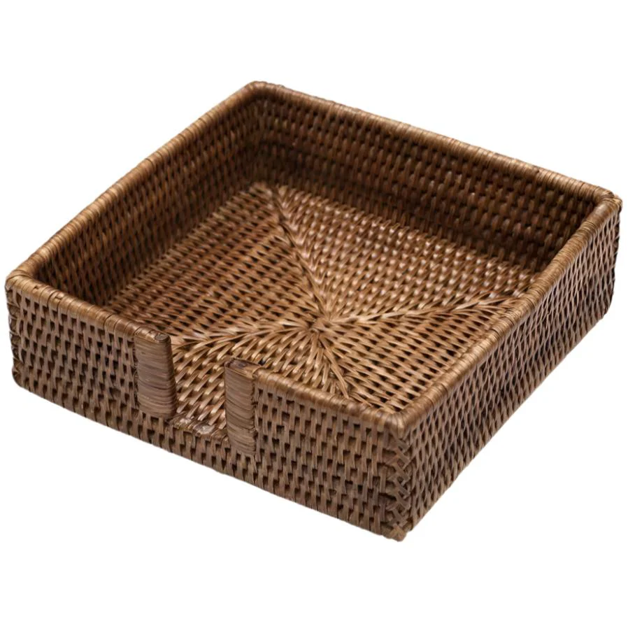 Caspari Woven Rattan Napkin Holders - Image 3
