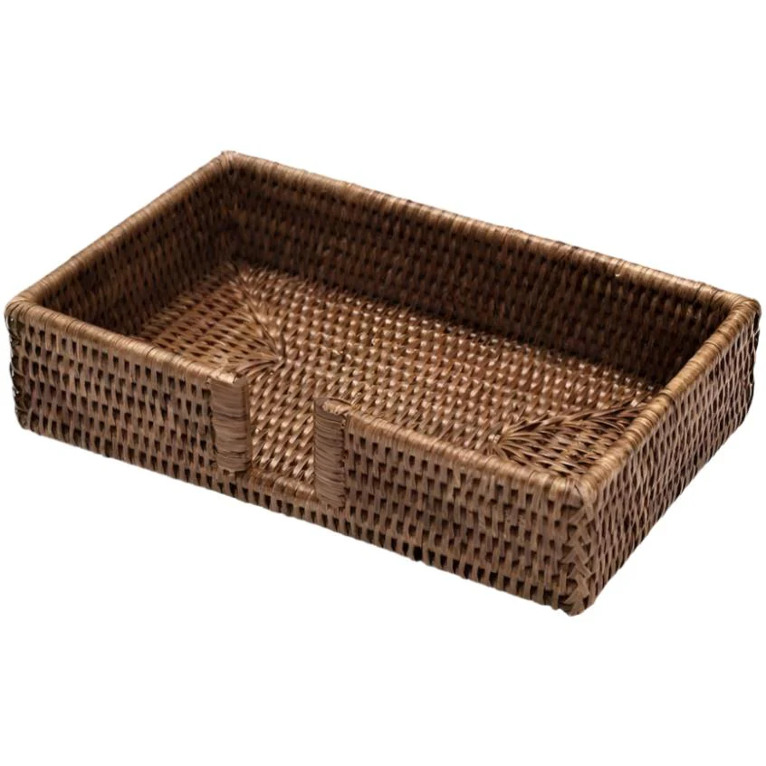 Caspari Woven Rattan Napkin Holders - Image 4