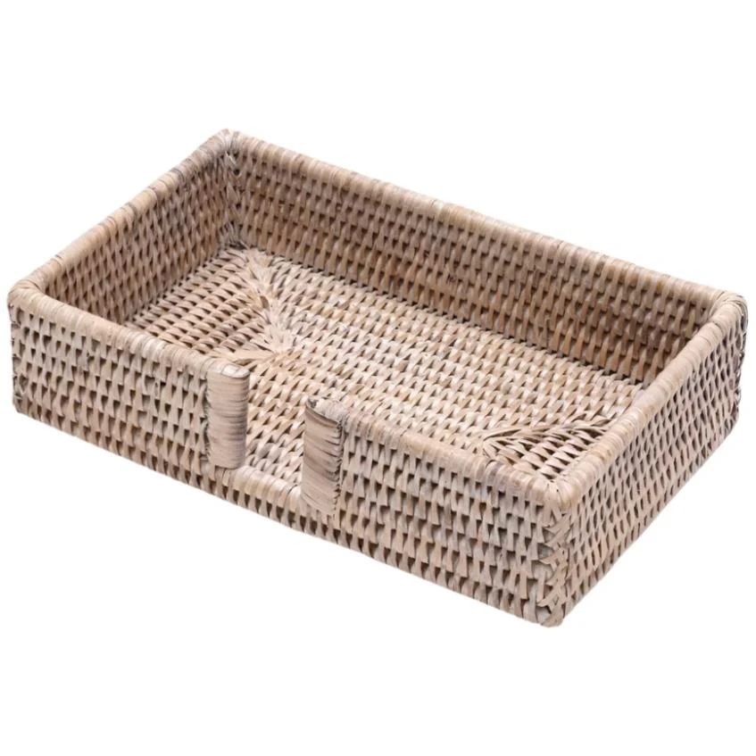 Caspari Woven Rattan Napkin Holders - Image 5