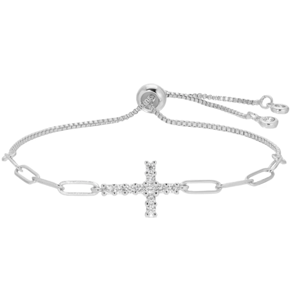 Splendid Iris Sideways Cross Pulley Bracelet - Image 2