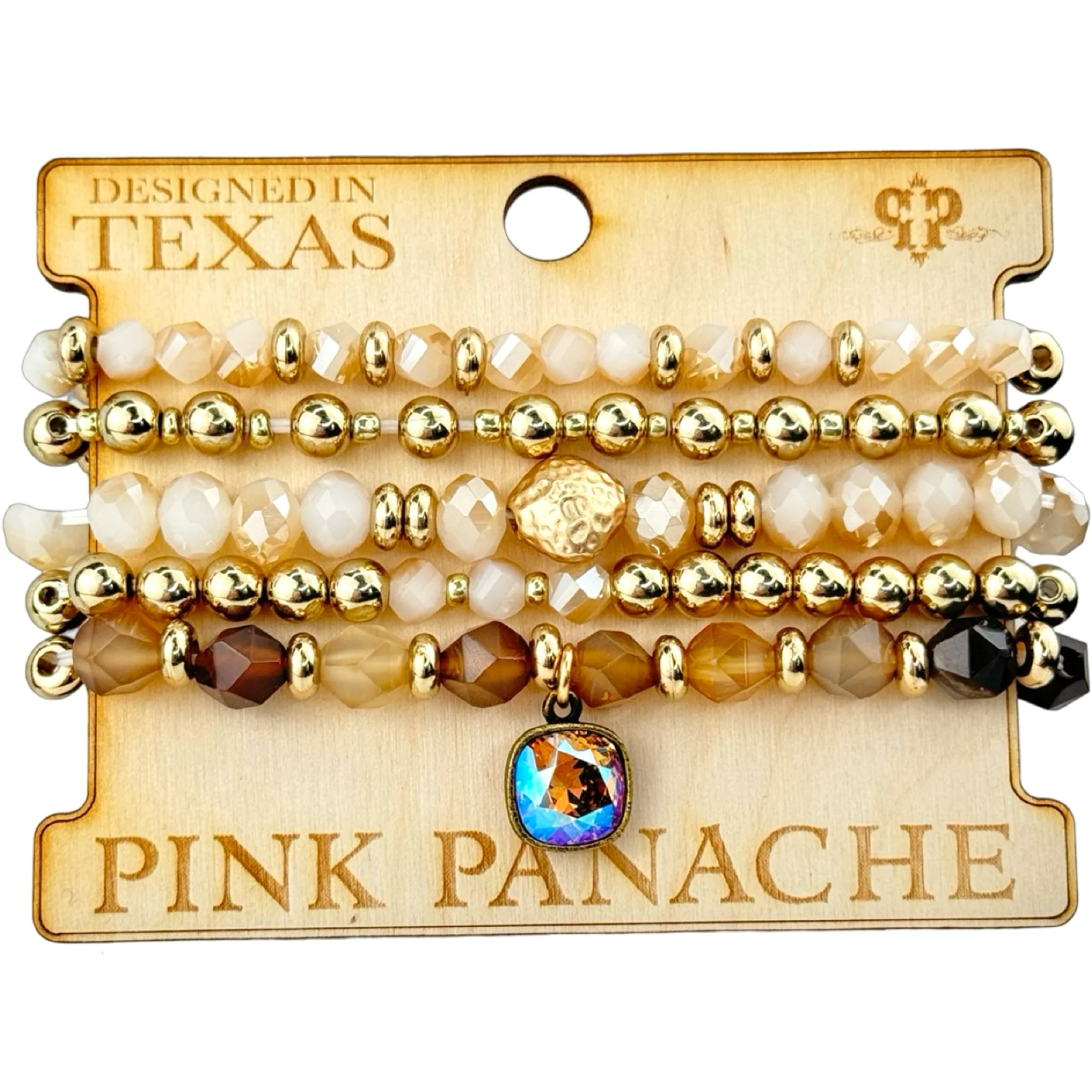 Pink Panache Crystal Drop Bracelet Set - 5 pc. - Image 2