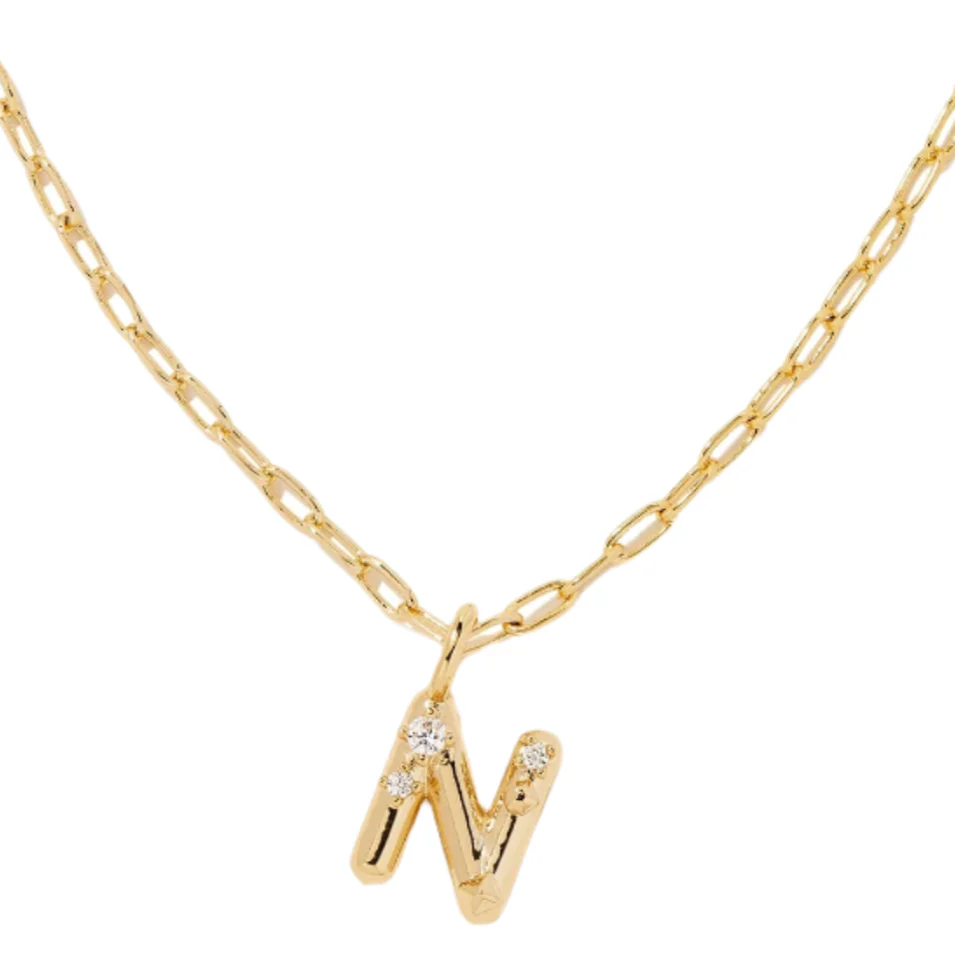 Kendra Scott Gold Crystal Letter Pendant Necklaces - Image 11