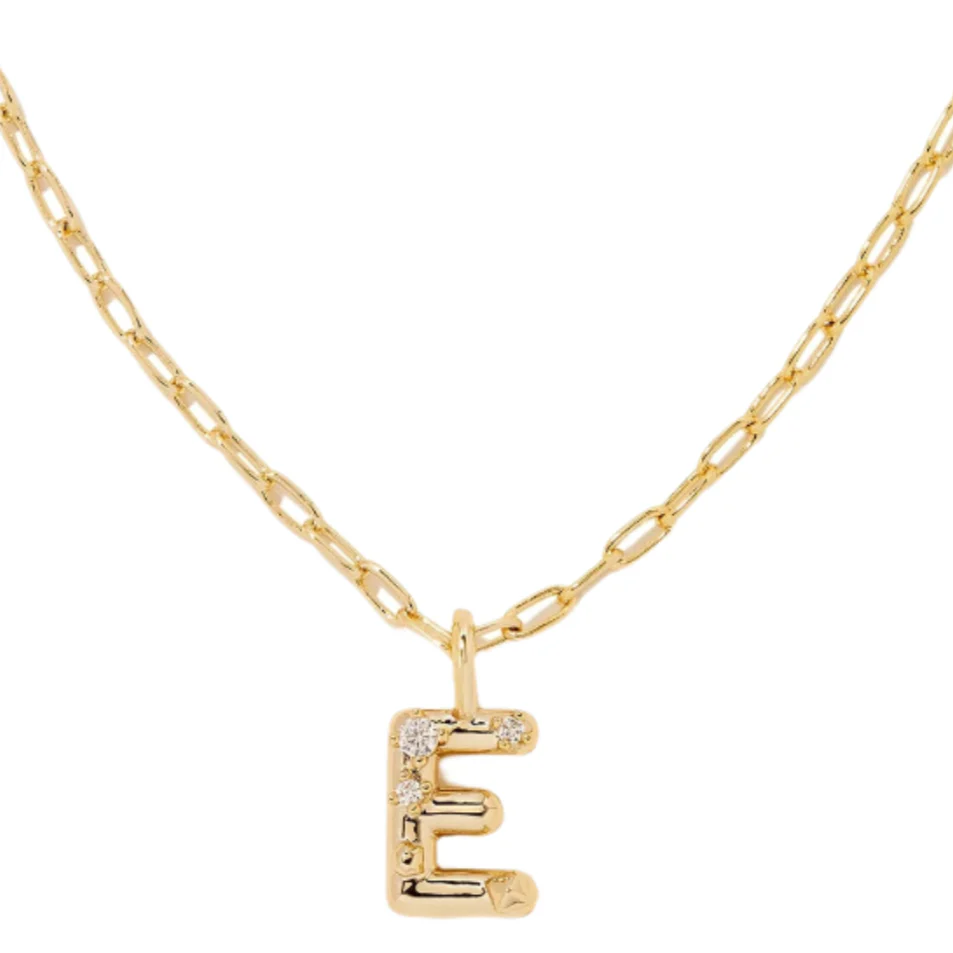 Kendra Scott Gold Crystal Letter Pendant Necklaces - Image 6