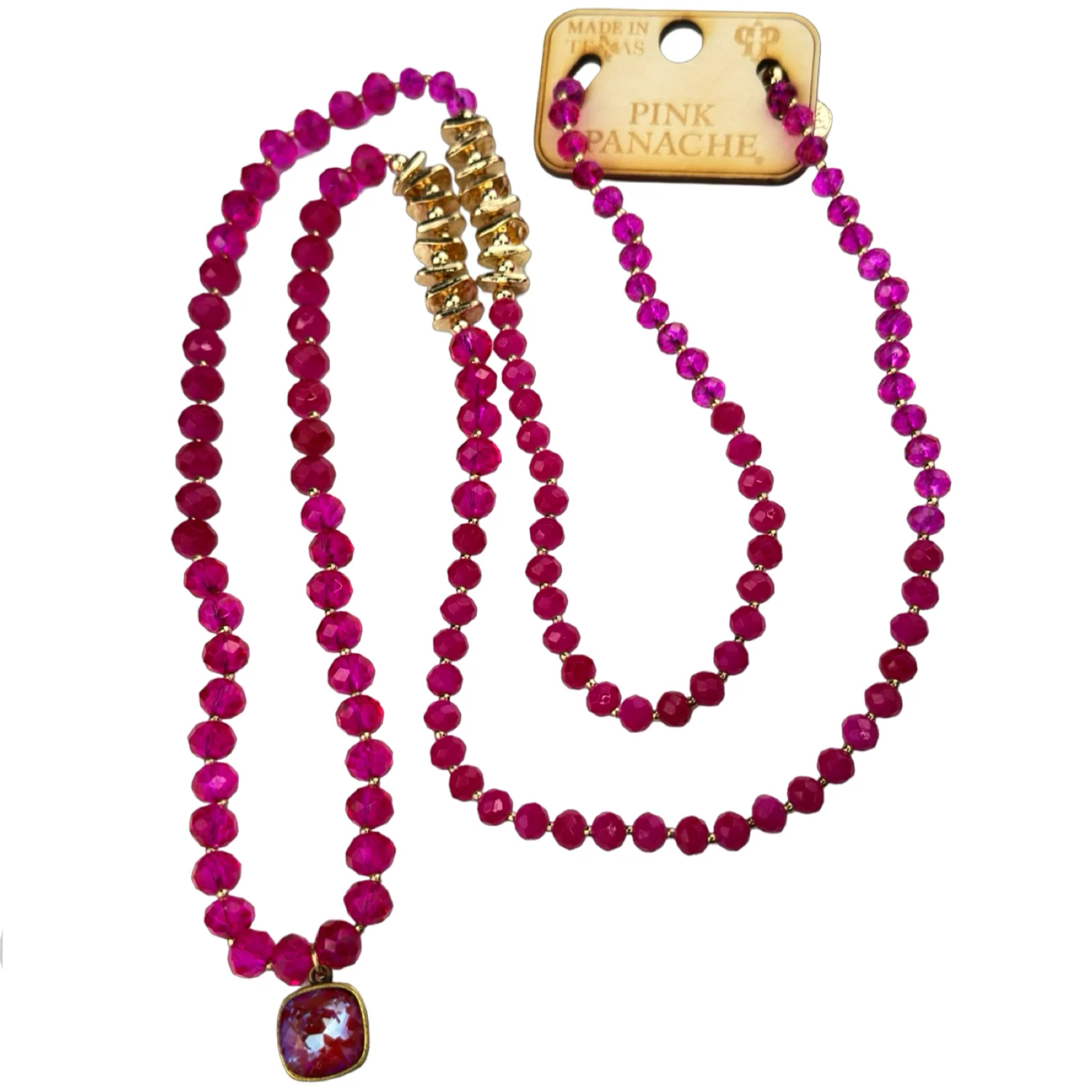 Pink Panache Crystal Pendant Necklace - Image 3